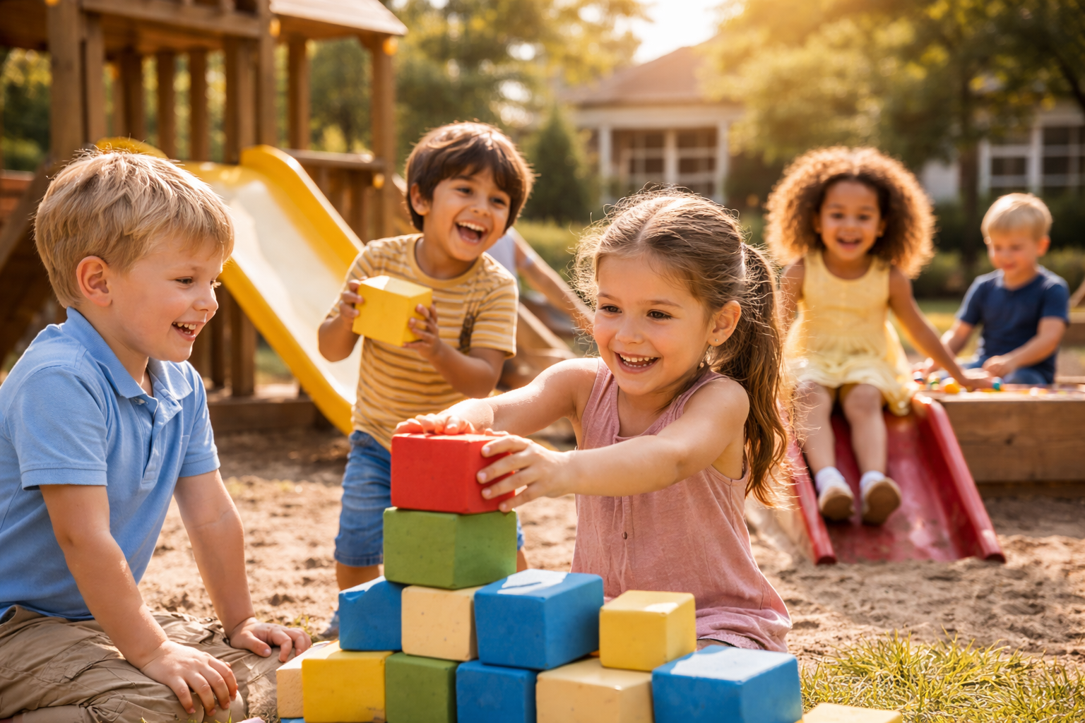 Children playing outdoors